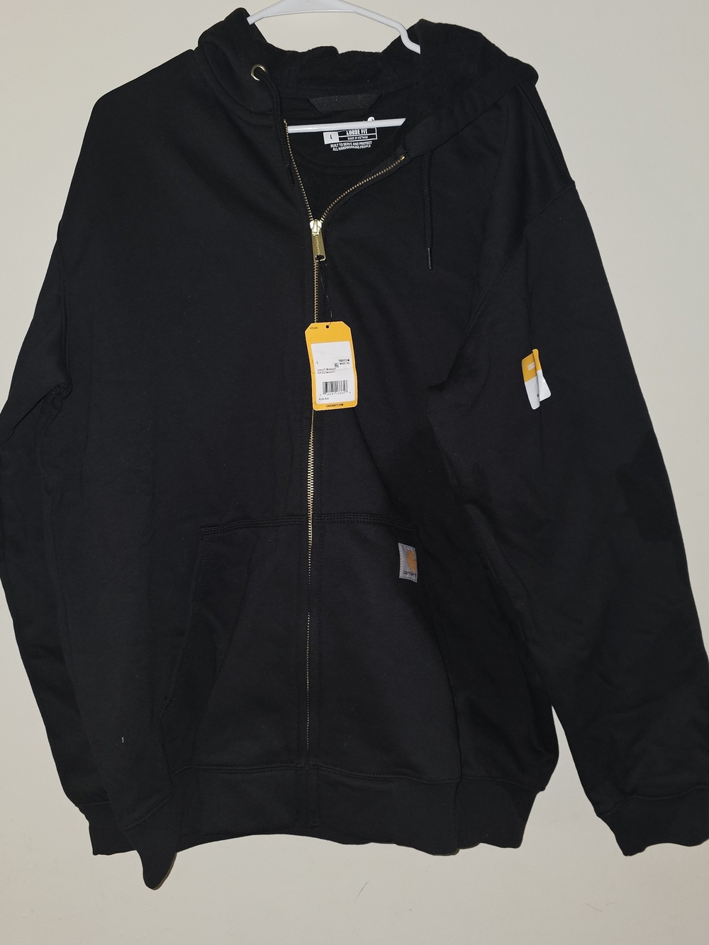 Carhartt Men’s Black Full-Zip Hooded Sweatshirt